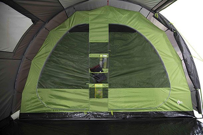 Çadër kampingu High Peak Ancona 4.0, për familje 4 veta, tunel, gri e zezë