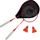 Set badminton Enero Badminton Set In Cover, 2 raketa metalike, me mbulesë, portokalli