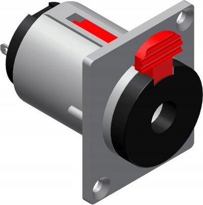 Adapter audio paneli Procab VCJ3FP, konektor 6.3 mm stereo femër, gri e zezë