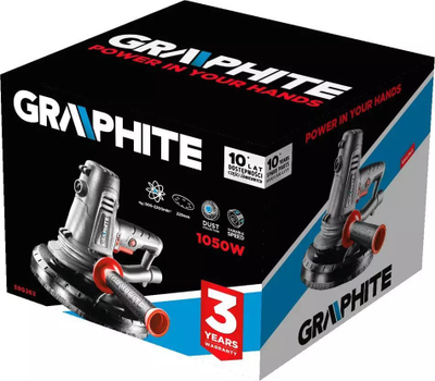 Lëmues muresh Graphite 59G262, 1050W, disk 225 mm, me thithje pluhuri