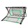 Rebounder futbolli VirtuFit Combi Bumper Kickback, 113 x 106 x 61 cm, jeshil