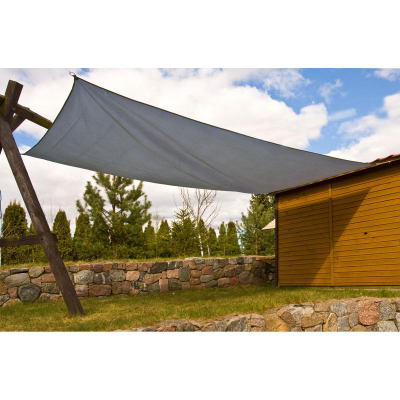 Çadër dielli Saska Garden, katrore 4x3 m, poliestër, gri