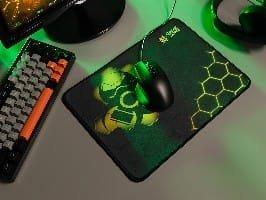 Подлога за глушец Tracer GameZone Hexy3, 35 x 28 cm, 4 mm, жолто црна