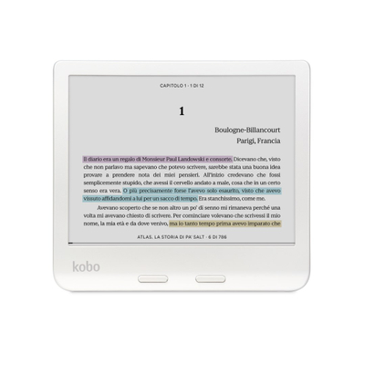 Lexues elektronik Kobo Libra Colour, 7\", E Ink Kaleido 3, i bardhë