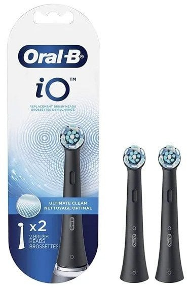 Koka furçe Oral B iO Ultimate Clean, set me 2 copë, ngjyrë e zezë