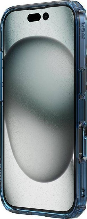 Kapak telefoni Nillkin Nature Pro për iPhone 16 Pro Max, TPU i butë, kapak i pasmë i tejdukshëm, blu transparente