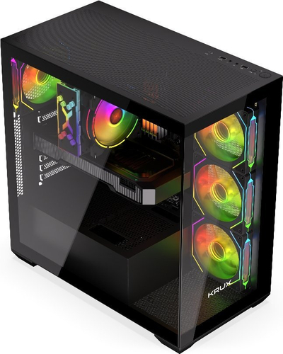 Kasë Krux Exo RGB, e zezë