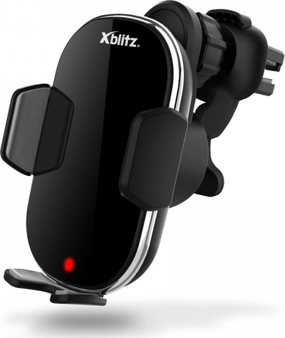 Mbajtëse automatike veture Xblitz Aurum, karikim wireless 15W, montim në grilë ajri, e zezë