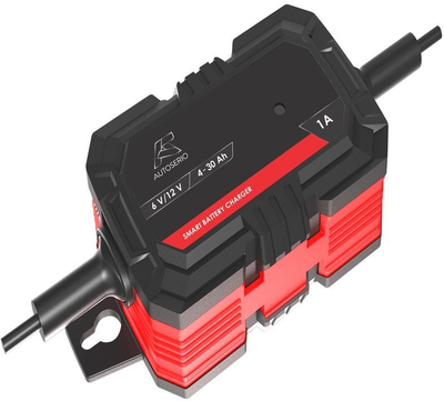 Karikues baterie TOM PAR Smart, 6V 12V, 1A, i kuq e zi