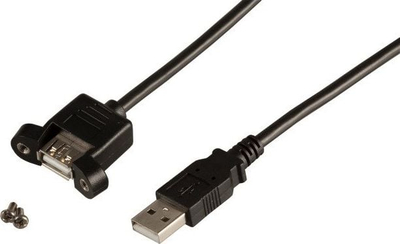 Екстензиски USB кабел EFB Elektronik K5291SW.0.5V2, USB 2.0, 0.5 m, црн