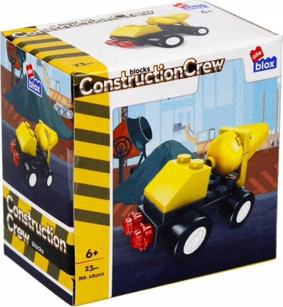 Lodër blloqe AlleBlox ConstructionCrew Concrete Mixer, 23 pjesë, 6+, e verdhë