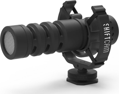 Mикрофон насочен ShiftCam ProMic Shotgun, за мобилни уреди, црн