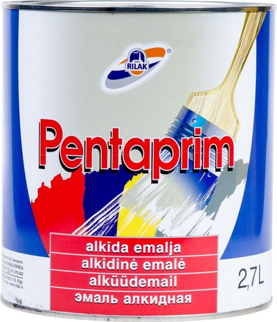 Bojë alkide Rilak Pentaprim, emale, 2.7L, e bardhë