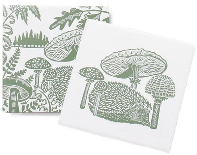 Nënfilda Kate Heiss Green Coasters, set 2 copë, qeramike, jeshile