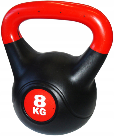 Kettlebell Kubisport, 8 kg, me vinil, gri