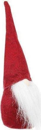 Figurë dekorative Xmas A Standing Red Gnome, vajzë, e kuqe
