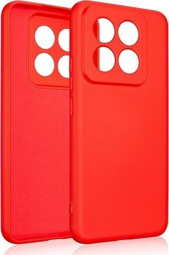 Mbulesë silikoni Beline për Xiaomi 14 Pro, e fortë, e kuqe