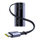 Power bank Baseus 100W, 10000mAh, me kabllo USB-C të futshme brenda, gri