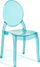 Set karrigesh ngrënieje pa mbështetëse, polikarbonat, që grumbullohen, blu transparente