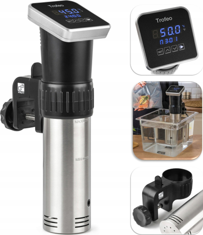 Pajisje sous vide G21 Trofeo, 1200W, me kontroll dixhital, inox e zezë