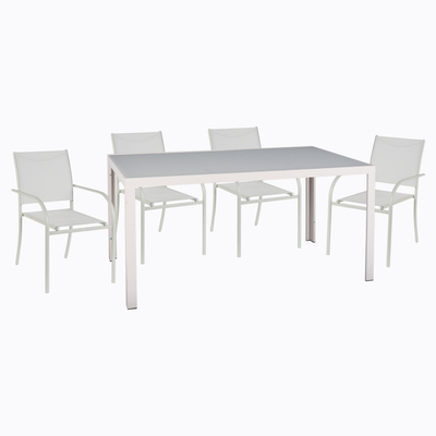 Set ngrënieje për ambient të jashtëm Ofer 5-pjesësh (HM21030), bardhë