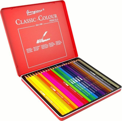 Lapsa me ngjyra Lean Giorgione Classic Colour, 24 ngjyra, kuti metalike, e kuqe