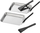 Set tiganësh skare HI BBQ Grill Pan, 6 copë, çelik inoks, argjendtë