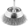 Furçë teli Butt Wire Brush, 70mm, tel i valëzuar INOX, bosht 6mm