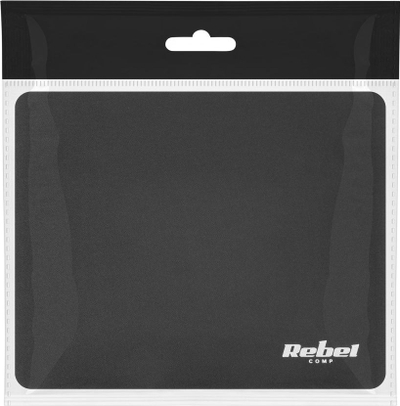 Mouse pad Rebel KOM1190, me sipërfaqe pëlhure, me gomë poshtë kundra rrëshqitjes, i zi