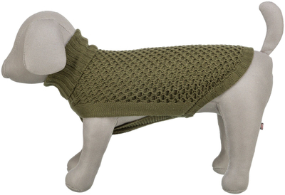 Triko për qen Norwood, S 36 cm, e thurur, jeshile ulliri