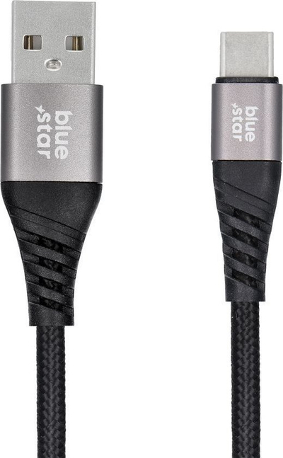 Kabllo karikimi Blue Star USB A në USB C, 3A, me gërshetim