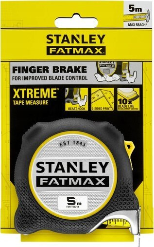 Metër matëse Brother Fatmax Premium FMHT38214-0, 5m, shirit 32mm, e zezë