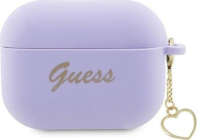 Mbulesë Guess Heart Charm GUAP2LSCHSU për Apple AirPods Pro 2, silikon, vjollcë