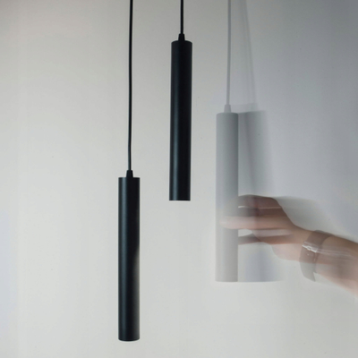 Lampë varëse Spectrum SHIFT HANGIT BL, cilindrike, LED, e zezë