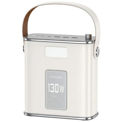 Power bank Usams UA CD196, 80000mAh, 130W, bezhë