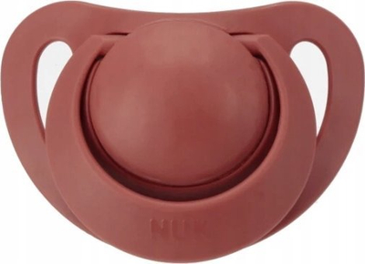 Biberon NUK For Nature, silikon anatomik, 6-18 mujshe, set 2 copë, bezhë dhe i kuq