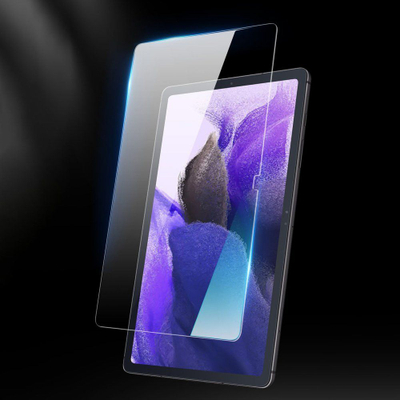 Заштита за екран Dux Ducis за Samsung Galaxy Tab S7 Plus 12.4 S7 FE, закалено стакло, анти-дамки, со црна рамка