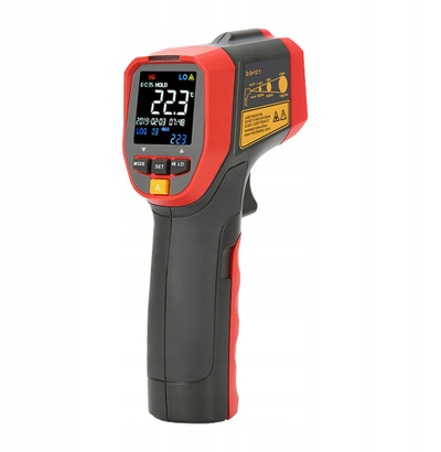 Termometër infra të kuq UNI-T UT300C+, -32°C deri 600°C, ekran me ngjyra, i kuq e zi