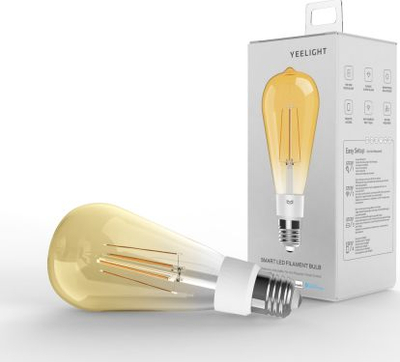 Llambë smart Yeelight Filament E27, 6W, 2000K, transparente