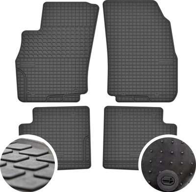 Tapeta gome për makinë Petex Fiat Grande Punto 2005-2009, set 4 copë, të zeza