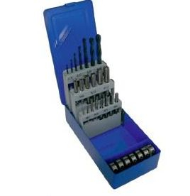 Set çekiça dhe filiera FANAR CZB-29W, M3-M12, HSS, me stërvitje, në kuti metalike blu