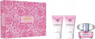 Set parfumi Versace Bright Crystal, EDT 50 ml, locion trupi 50 ml, xhel dushi 50 ml, rozë