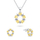 Set aksesorë për femra Brilio Silver sBS3564 Qafore + Vathë