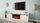 Kabinet TV GRANERO me oxhak elektrik, 200x56.7x35 cm, e bardhë me shkëlqim