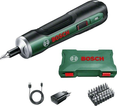 Kaçavidë elektrike Bosch PushDrive, 3.6V, 5Nm, jeshile