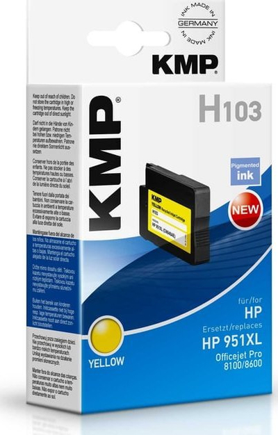 Fishek boje KMP H103, në vend të HP 951XL, i verdhë