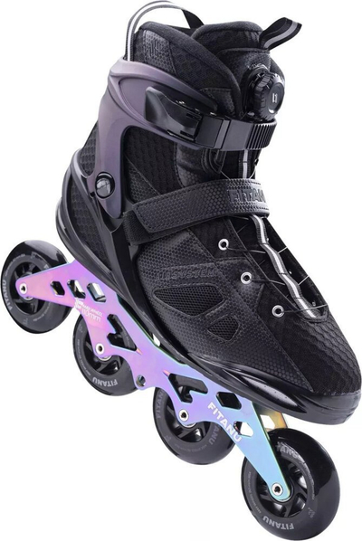 Patina me rrota Fitanu Freestyle Skates Fushion, rrota 110mm 85A, nr. 42, ngjyra e zezë