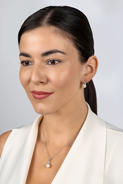 Set vathë dhe varëse Brilio Silver SET276W