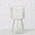 Vazo xhami Imano Glass Vase, me vija, 18 cm, transparente