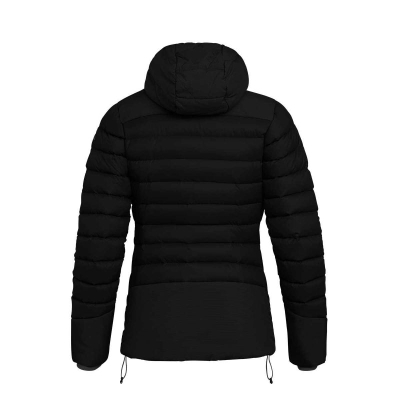 Женска перјана јакна Salewa Ortles Medium 2, со капуљача, водоотпорна, црна